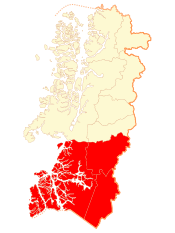 Location in the Aysén del General Carlos Ibáñez del Campo Region