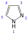 Skeletal formula with numbers