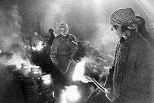 Women metalworkers during the siege of Leningrad