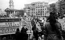 A demonstration in Trafalgar Square