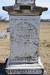 Rev. Jesse Bushyhead Grave, Base Detail.JPG