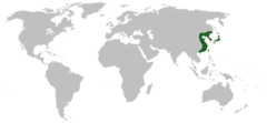 Map showing range of R. tigrinus