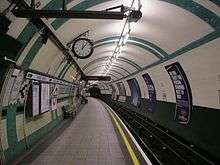 A platform on the London Underground.