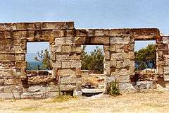 View of ruins in the Coal Mines area.