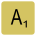 Scrabble tile for "A"