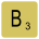 Scrabble tile for "B"