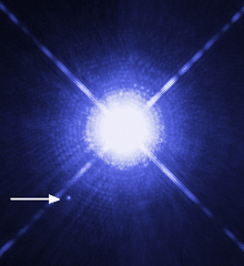 Star Sirius A with white dwarf companion Sirius B