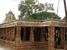 Ornate temple porch