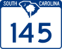 SC Highway 145 marker