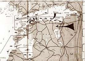 schematic map of Soviet blockade and invasion of Estonia