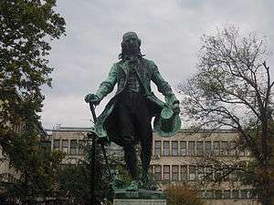 Statue of Obradović in Belgrade park