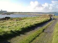 Photograph taken from St. Michael's Isle, looking across the causeway towards the mainland.