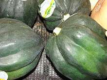 Green acorn squashes