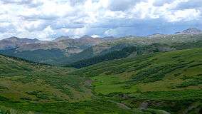 Mountains along the Stony Pass Road.