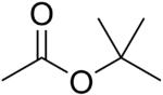 Skeletal formula of tert-butyl acetate