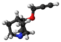 Ball-and-stick model of the talsaclidine molecule