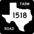 Farm to Market Road 1518 marker