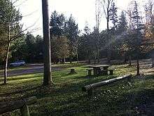 The carpark at Bourne Woods.