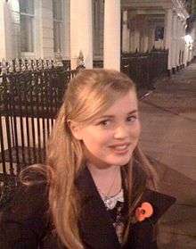 Isabel Suckling after the 2010 Festival of Remembrance in the Royal Albert Hall.