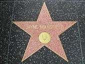 Jayne Mansfield's star on the Hollywood Walk of Fame