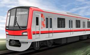 Artist's impression of a Tobu 70000 series train