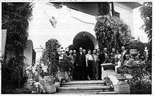 A friend and family gathering in the manor of Păulești in 1937.