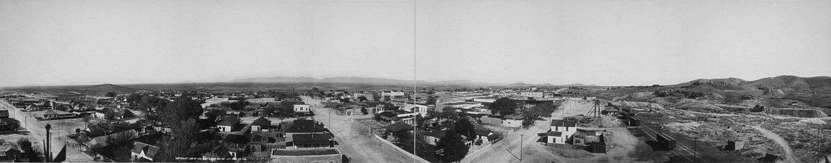 Panorama of Tombstone in 1909 from Fremont and Second Streets.