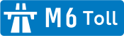 M6 Toll motorway shield