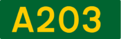 A203 road shield