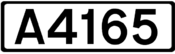 A4165 road shield