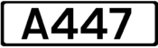 A447 road shield