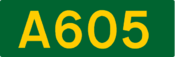 A605 road shield