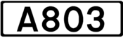 A803 road shield