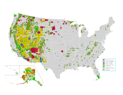 Much of the West is controlled by the federal government.