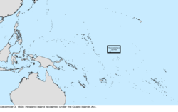 Map of the change to the United States in the Pacific Ocean on December 3, 1859