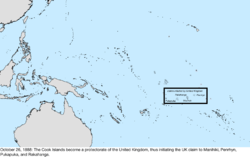 Map of the change to the United States in the Pacific Ocean on October 26, 1888