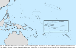 Map of the change to the United States in the Pacific Ocean on July 12, 1979