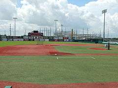 Playing field from the left field seats