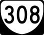 State Route 308 marker