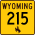 Wyoming Highway 215 marker