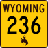 Wyoming Highway 236 marker