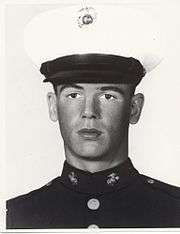 A black and white image showing the head and upper torso of Weber wearing his military dress uniform with hat.