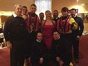 Rebecca sings with RNLI members