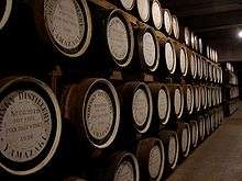 Barrels in Yamazaki distillery