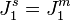 J_1^s=J_1^m