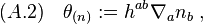 (A.2)\quad \theta_{(n)}:=h^{ab}\nabla_a n_b\;,