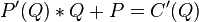 P'(Q)*Q + P = C'(Q)